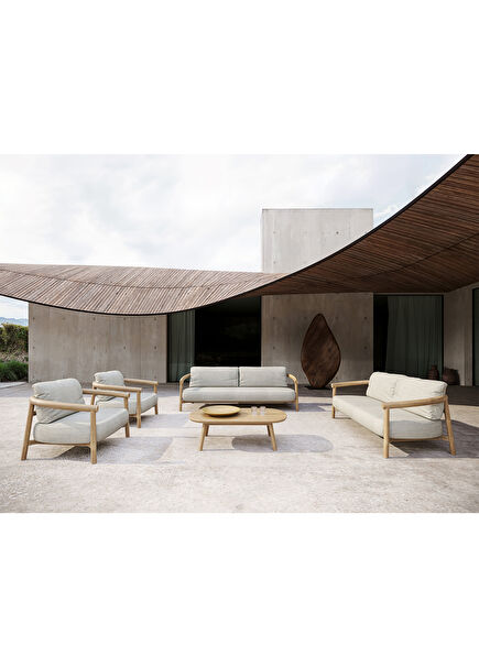 Lyora Natural Wood Sofa Set