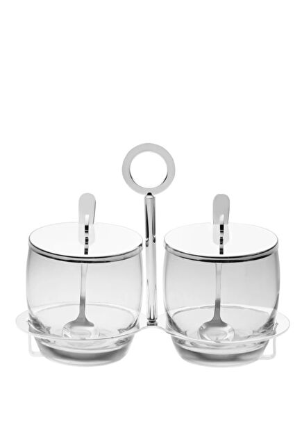 Padova 2-Piece Glass Jam Jar