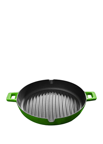 Kitchenware Forêt Green Cast Iron Grill Pan 30 cm