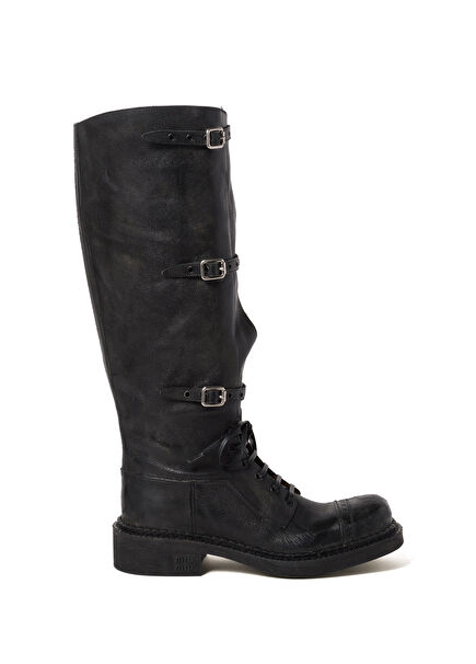 Leather Black Women's Boots