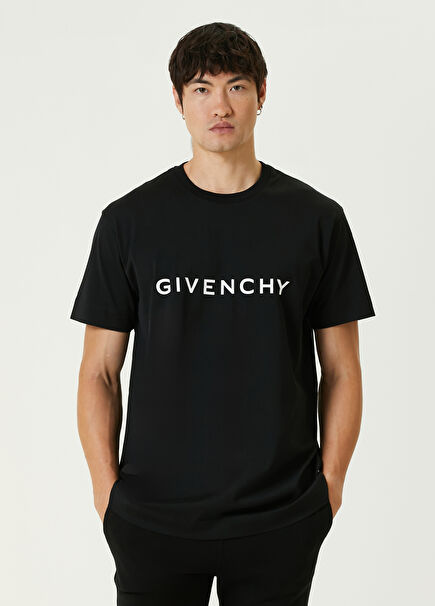 Black Logo Printed Oversized T-shirt