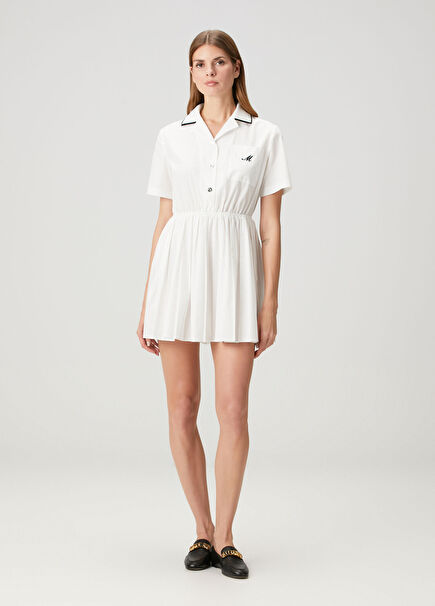 White Mini Shirt Dress