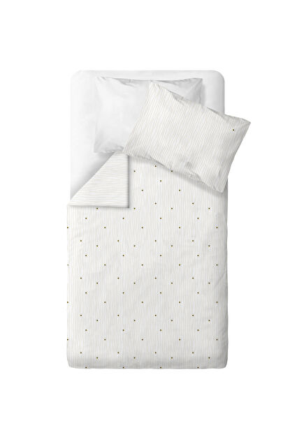 Happy Bee 100% Organic Cotton Satin Embroidered Baby Kids Duvet Cover Set 100 x 150 cm