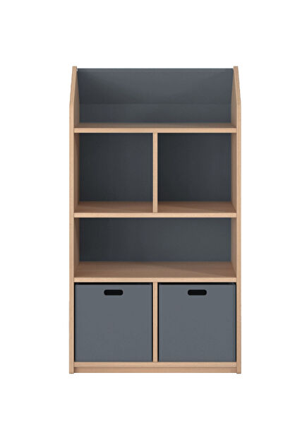 Toy House Gri Çocuk Kitaplık