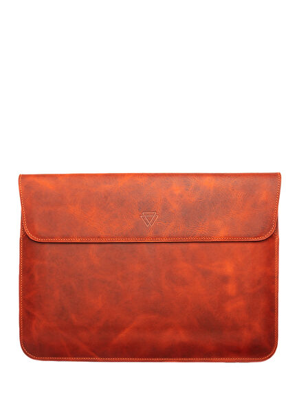 MacBook Air Pro 14" Amber Leather Laptop Sleeve