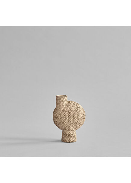 Sphere Medio Bej Seramik Vazo