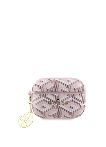 Apple Airpods Pro 2. Pink Airpods Case with Generation Compatible G Cube Patterned Ornamental Chain 