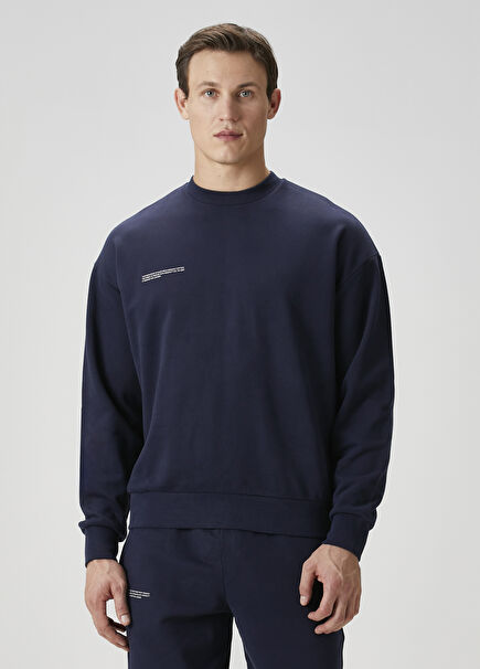 Lacivert Organik Pamuk Sweatshirt