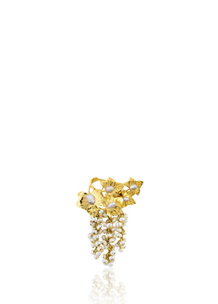 Eleonora 24K Gold Plated Baroque Pearly Women's Brooch