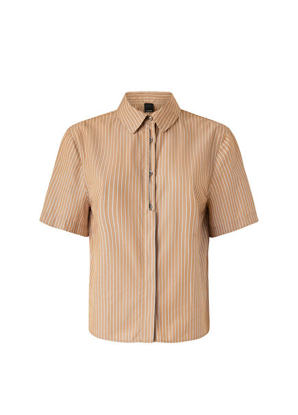 Innuendo Striped Cotton Short Sleeve Shirt