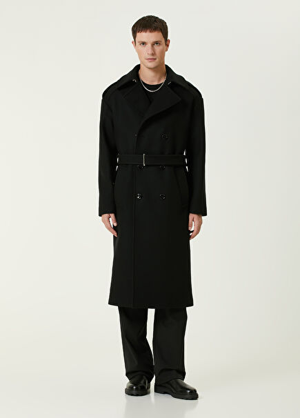 Black Oversize Wool Coat
