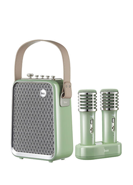 SongBird HQ Green Dual Karaoke Bluetooth Speaker with Mic