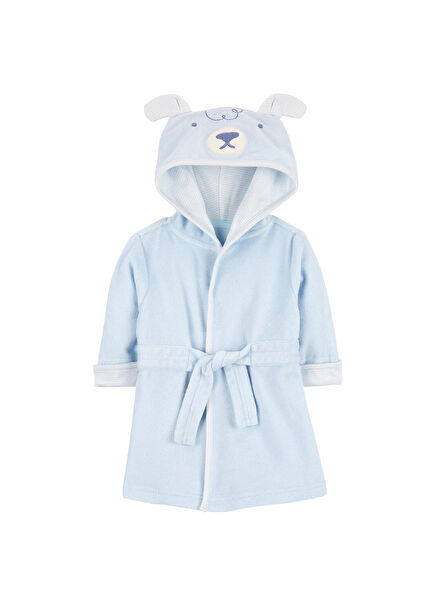 Blue Cotton Baby Boy Bathrobe