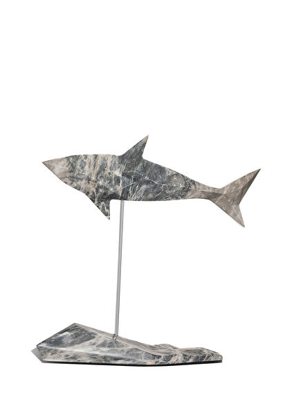 Sharky Mavi Mermer Dekoratif Obje