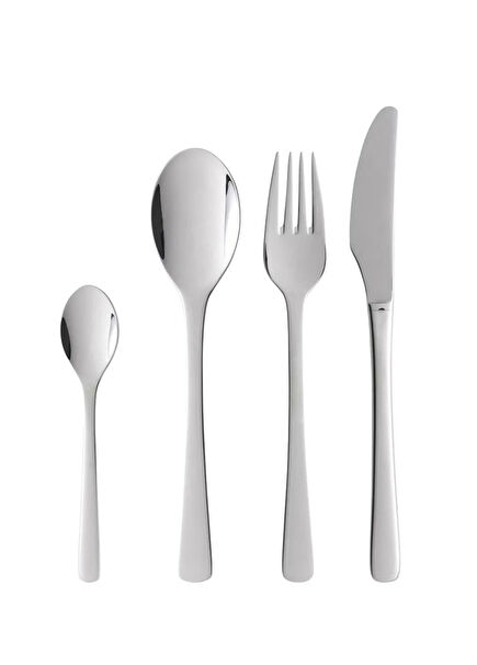 Steel Line Gümüş Çelik 16 Parça Çatal Bıçak Kaşık Takımı