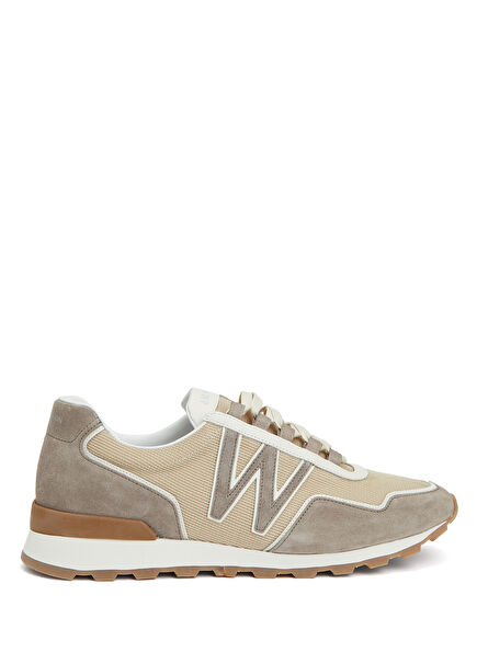 On My Way Ghillies Beige Men's Leather Sneakers