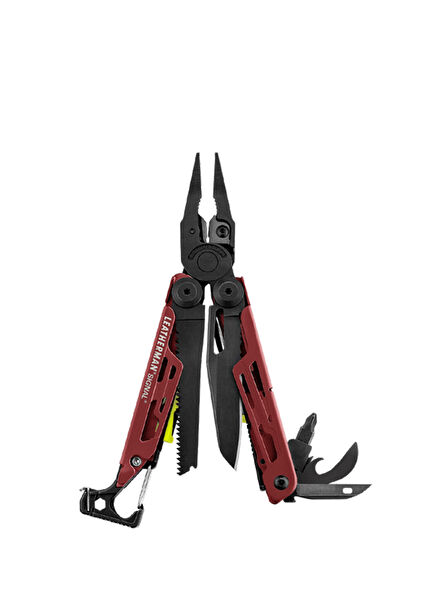 Signal Crimson Brushed Knife