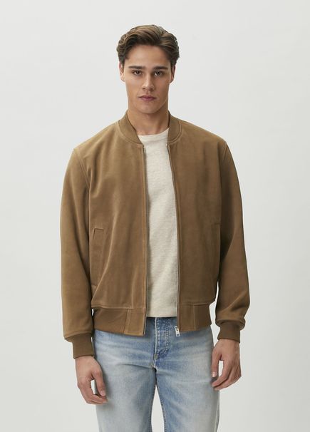 Brown Zip-Up Suede Jacket