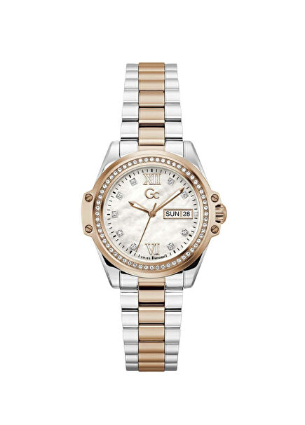 GCZ53001L1 Metallic Grey Rose Gold Steel Women's Watch