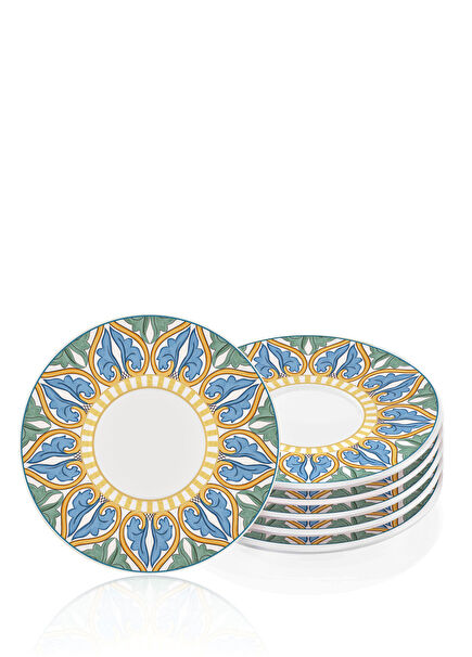 Limoncello Seramik 6'lı Çay Tabağı Seti