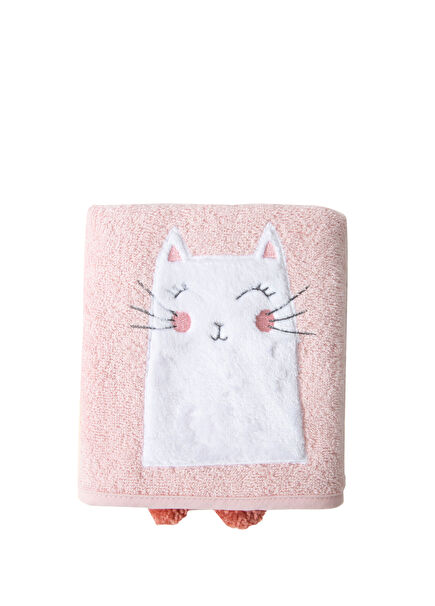 Kitty Pembe Pamuklu Bebek Havlu 50 x 75 cm