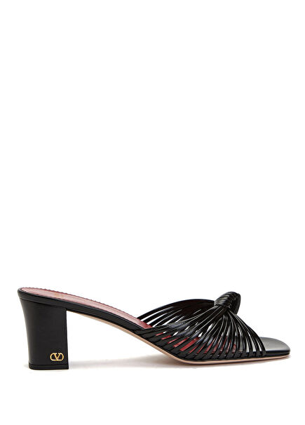 VG Annet Black Women's Leather Slippers
