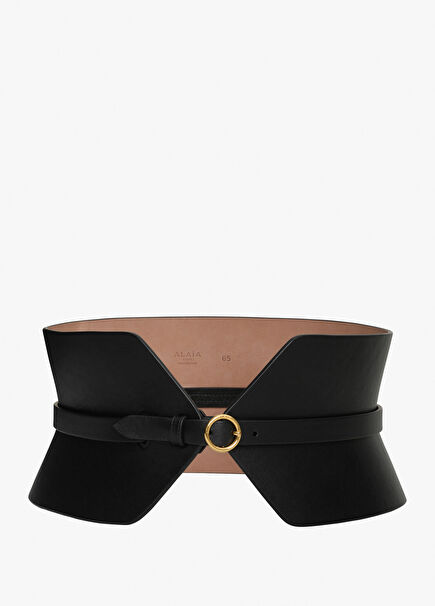 Siyah Kadın Deri Kemer