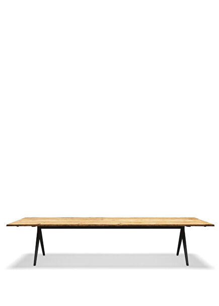 Raw Tik Ağacı Dikdörtgen Yemek Masası