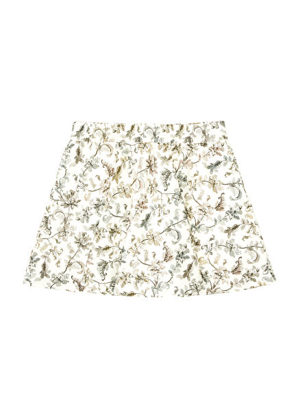 Multicolored Patterned Girls' Skirt
