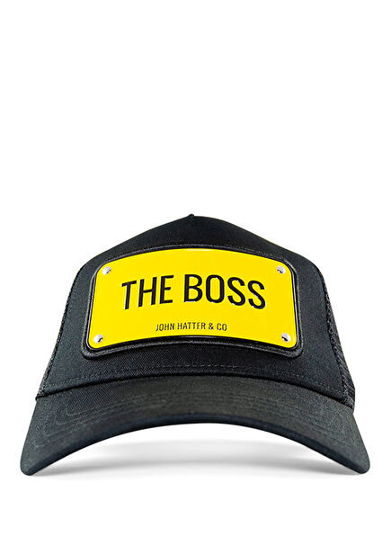 The Boss Black Fishnet Textured Men's Hat