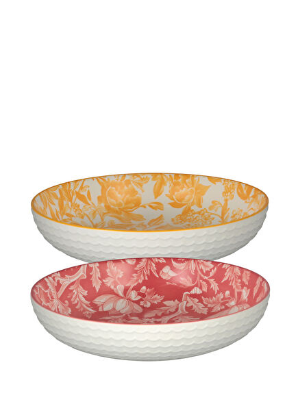 Aurea Renkli Seramik 2'li Derin Tabak Seti