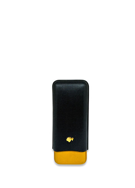Cohiba Siyah Sarı Deri 56 Ring 3'lü Puro Kılıfı 