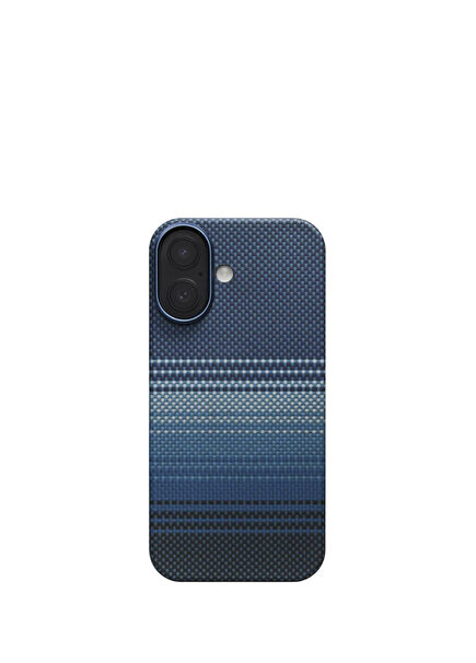 Tactile Woven iPhone 17 MagSafe Uyumlu Mavi Telefon Kılıfı