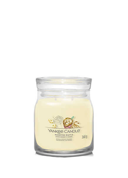 Banoffee Waffle Scented Yellow Candle 368 g