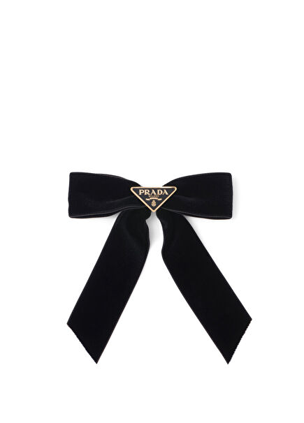 Siyah Kadife Kadın Saç Tokası