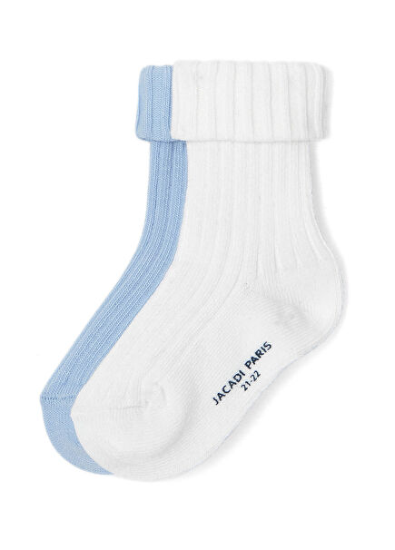 Ribbed Knit 2-Pack Boys Baby Socks