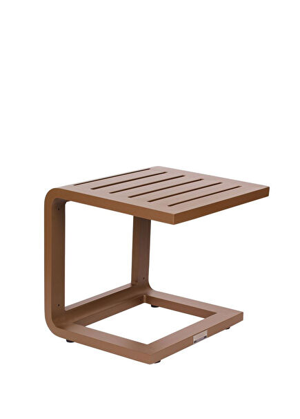 Kahverengi Metal Bahçe Yan Sehpa