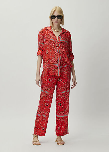 Nice Orange Paisley Trousers