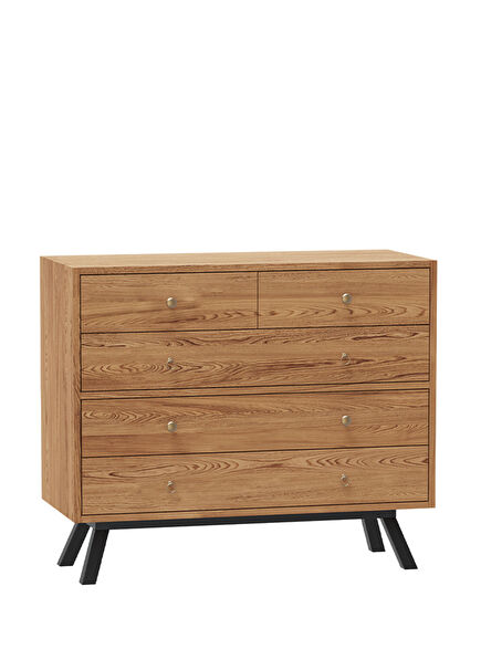 Keten Yağlı Meşe Sandık Şifonyer