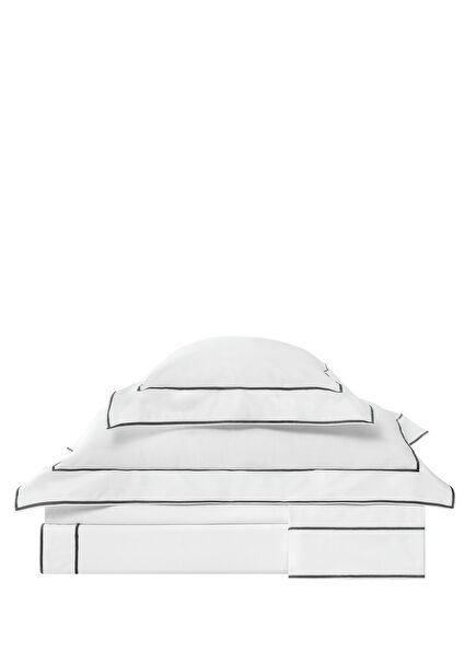 Duo Antrasit İşlemeli Saten King Size Nevresim Takımı 240 x 220 cm