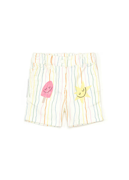 Striped Printed Baby Boy Shorts