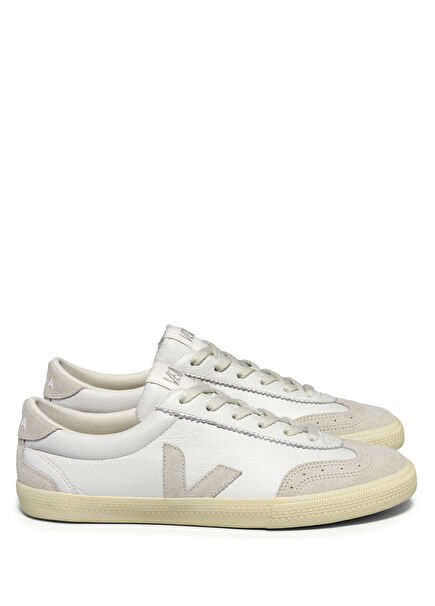 Volley White Natural Women's Leather Sneakers