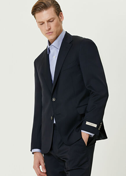 Drop 4 Lacivert Yün Blazer
