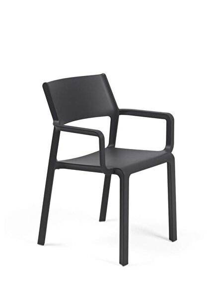 Trill Anthracite Stackable Arm Chair