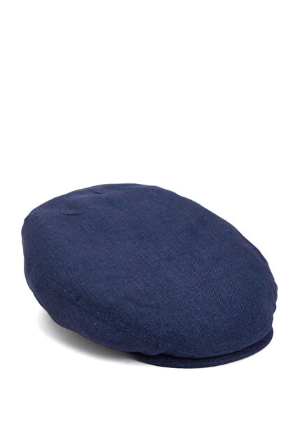 Navy Blue Men's Linen Hat