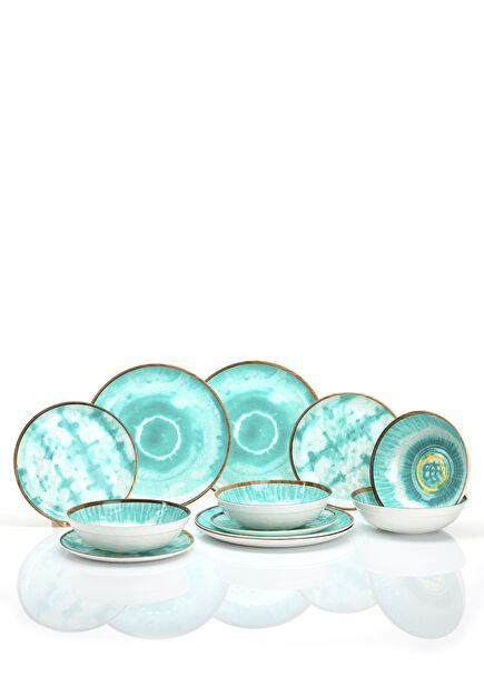 Boho Dream 12 Parça 4 Kişilik Melamin Tabak Seti