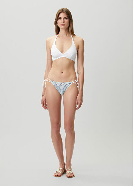 Mavi Desenli Bikini Altı