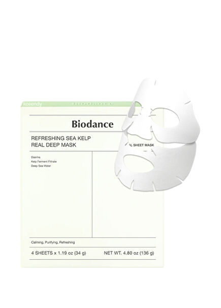 Real Deep Mask Refreshing Sea Kelp Yoğun Sebum Leke ve İz Karşıtı Yosunlu Şeffaflaşan 4'lü Maske 