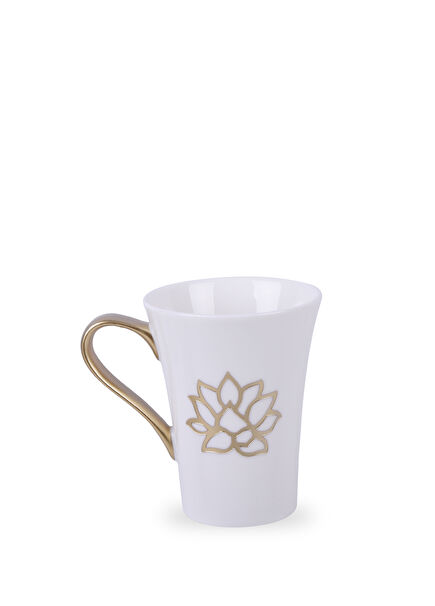 Lotus Beyaz Porselen Kupa
