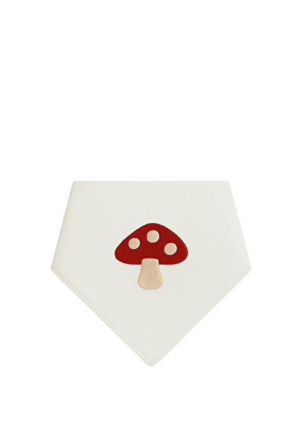 Mushroom Patterned White Small Breed Dog and Cat Bandana